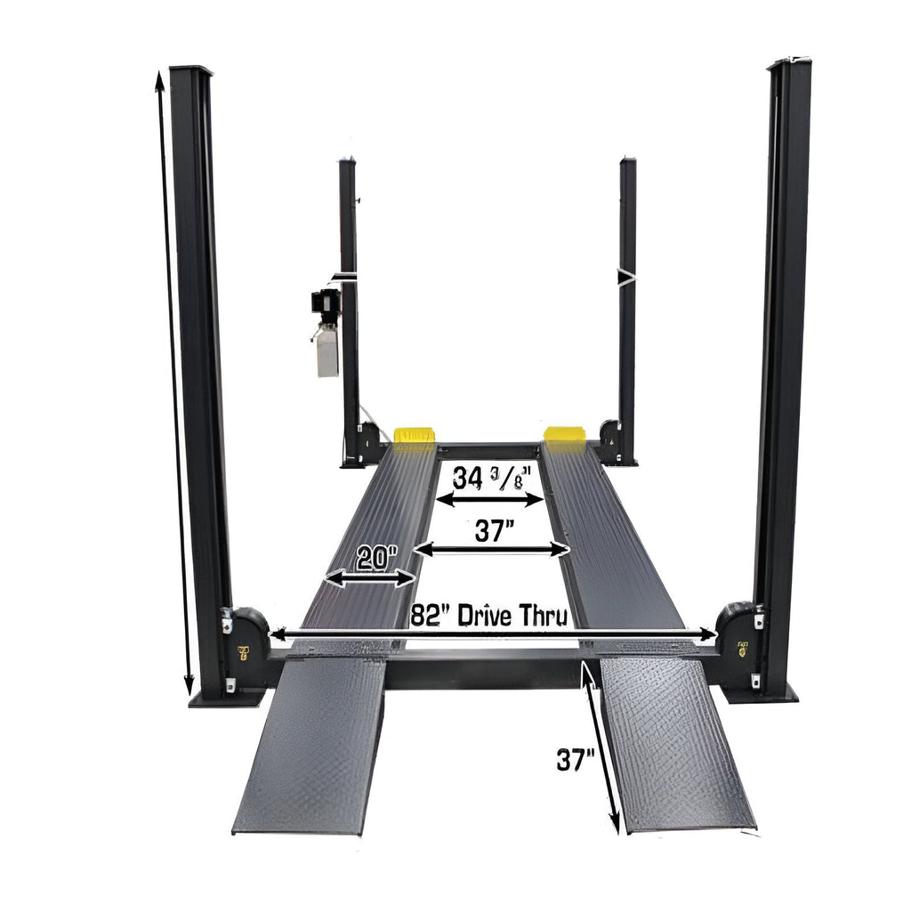 Atlas 408 SL 8,000lb 4 Post Vehicle Storage Lift - Super Deluxe