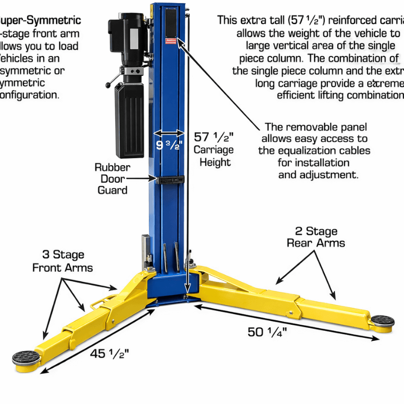 Atlas 9OHSC-SS 9,000 lb 2 Post Lift