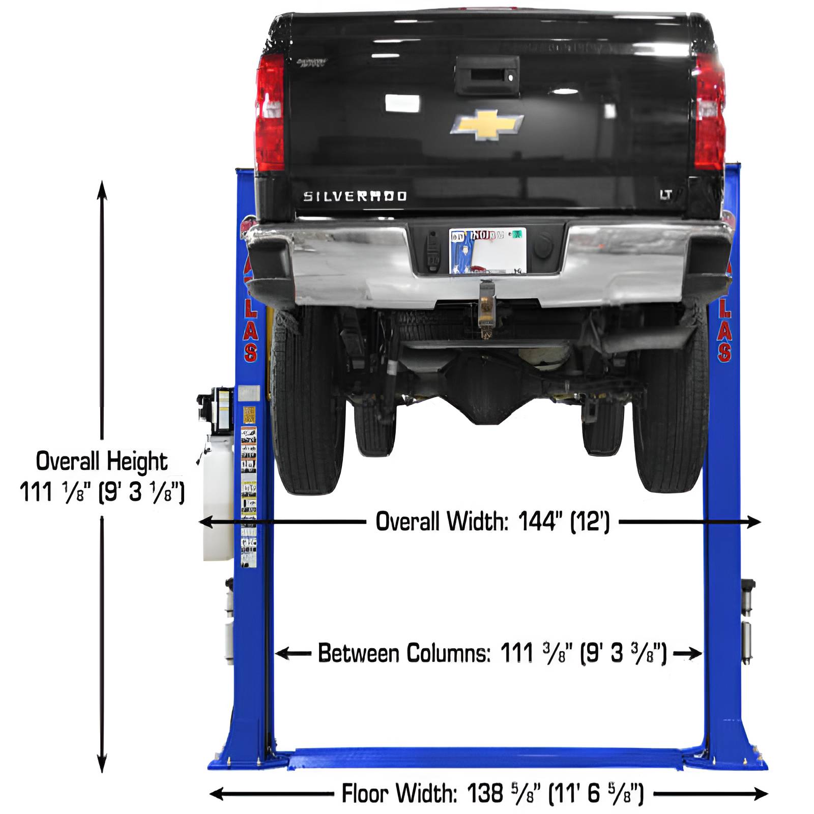 Atlas PVL9BP 9,000 lb 2 Post Lift - ALI Certified