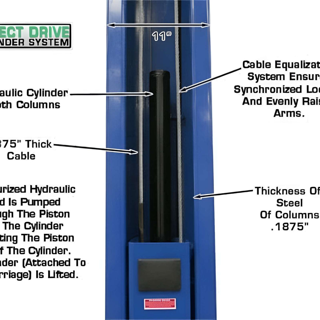 Atlas OHX10000X 10,000 lb Extra Tall 2-Post Lift