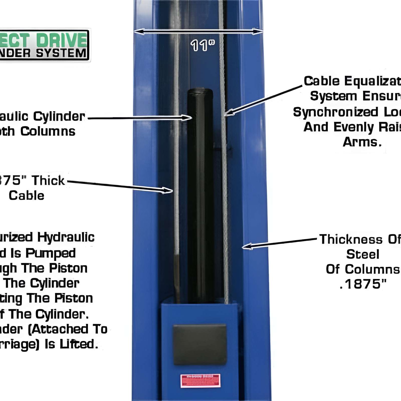 Atlas OHX10000X 10,000 lb Extra Tall 2-Post Lift