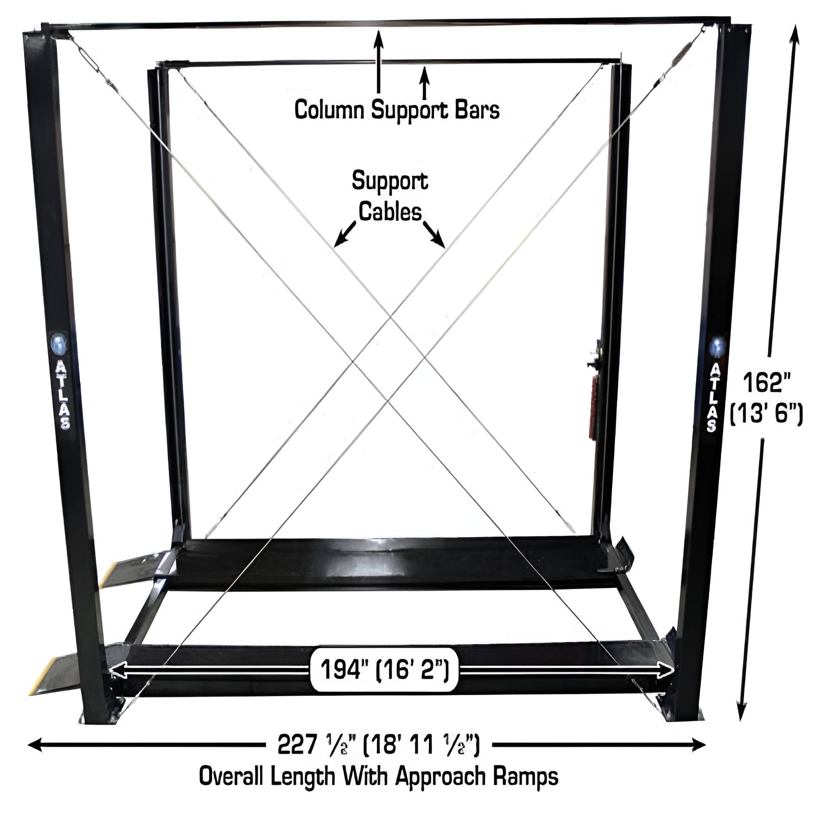 Atlas PRO7000ST, 7,000 lb 4 Post Lift - Extra Tall