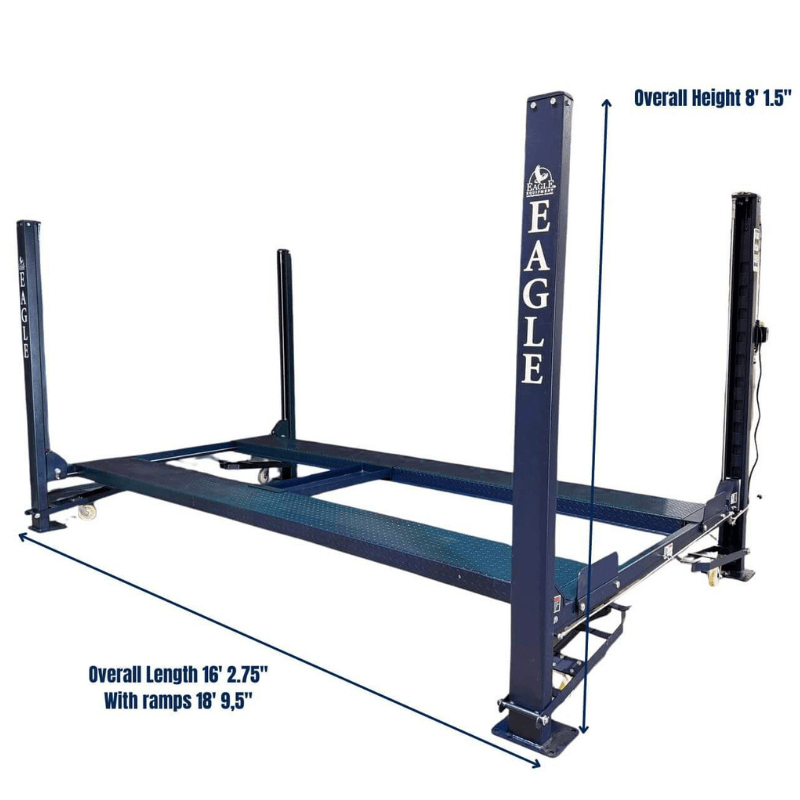 Eagle MS-8000-XLT 8000lb 4 Post Storage Car Lift