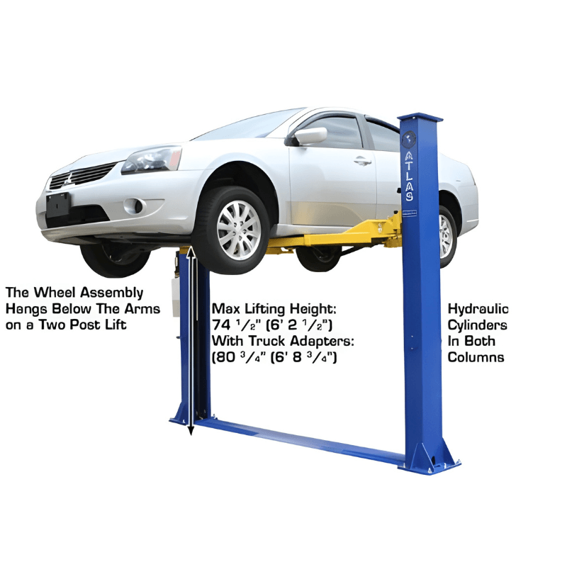 Atlas 9KBP 9,000 lb 2 Post Lift - Low Ceiling