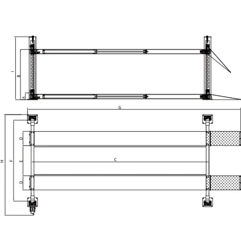 Triumph NTR-32 32,000lb 4 Post Car Lift