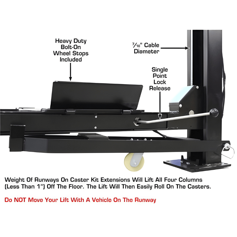 Atlas Apex 9, 9,000 lb 4 Post Vehicle Storage Lift - ALI Certified