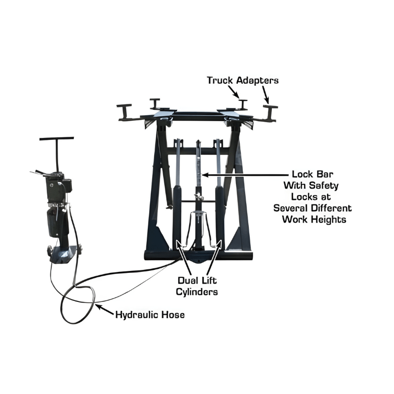 Atlas 6MR 6,000 lb Mid Rise Scissor Lift - Portable