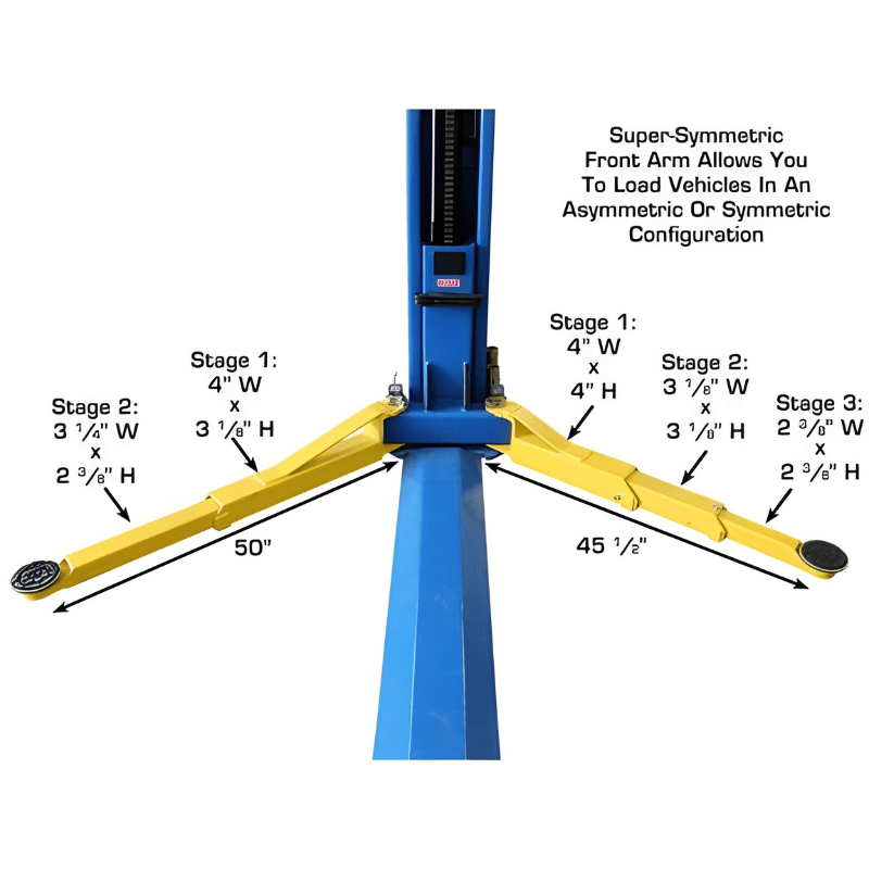Atlas BP8000, 8,000 lb 2 Post Lift - Low Ceiling