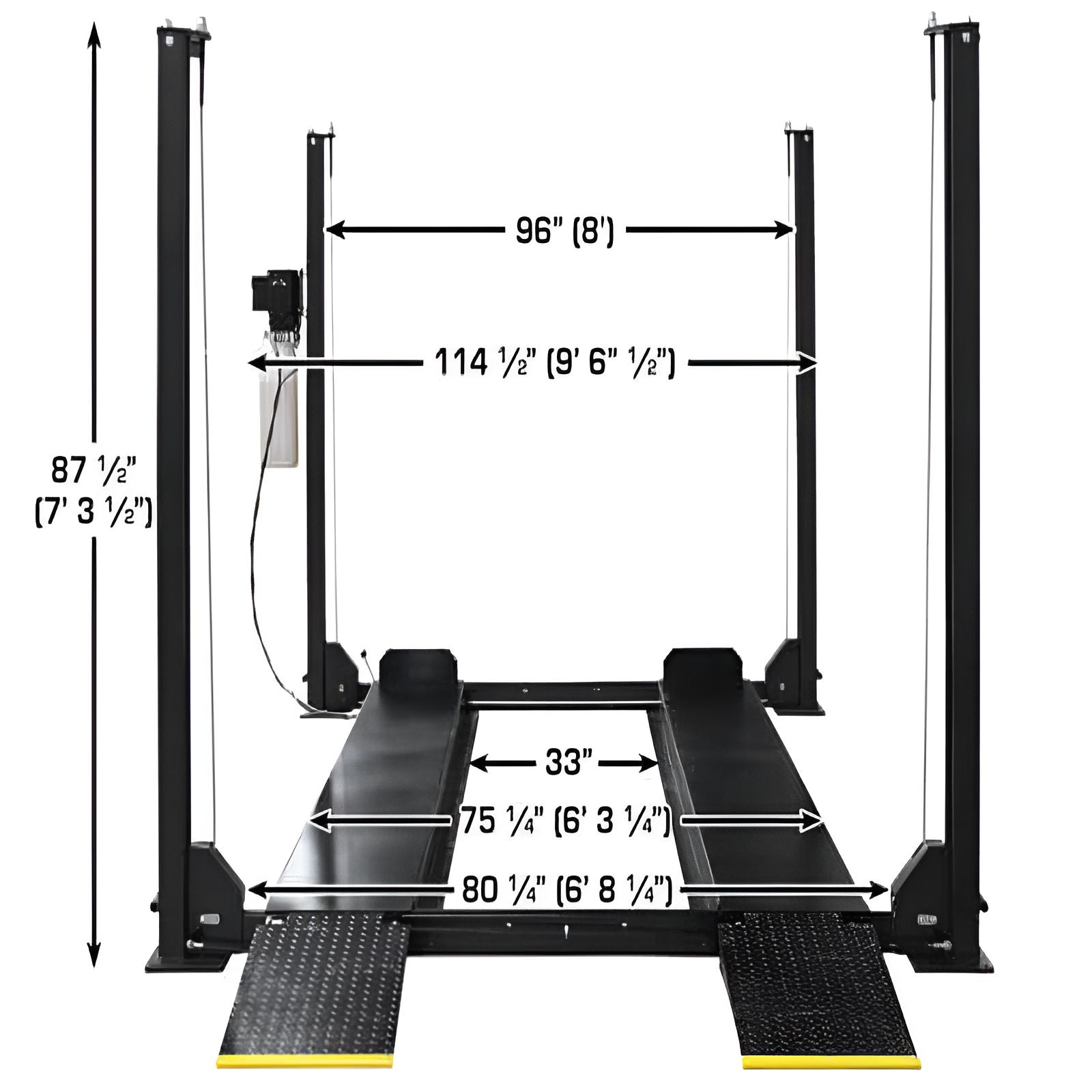 Atlas APEX 8 4 Post Lift + (2) ProJack35 Sliding Jacks Combo