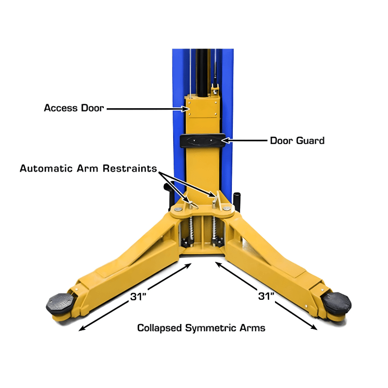 Atlas PV12PX 12,000 lb 2 Post Lift - Adjustable Height