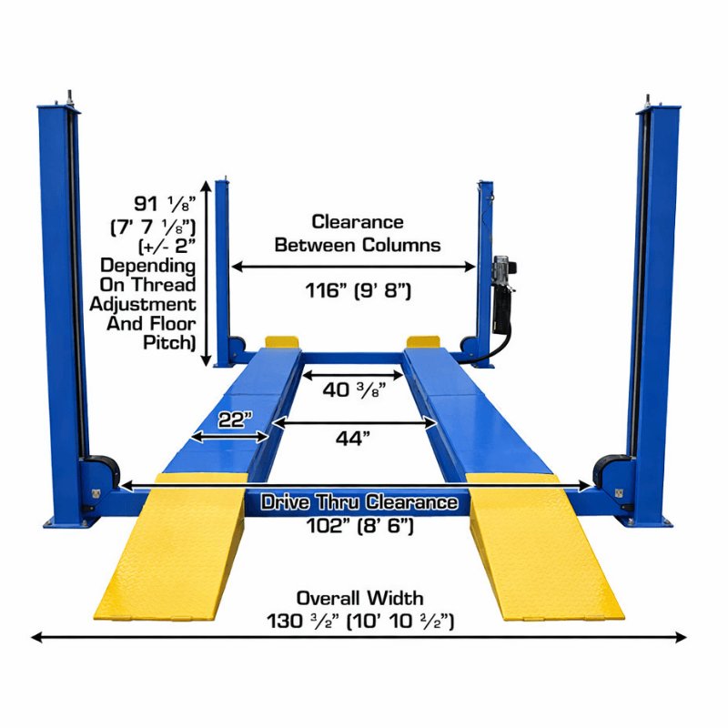 Atlas 414A 14,000 lb 4-Post Alignment Lift (Includes Turntables)