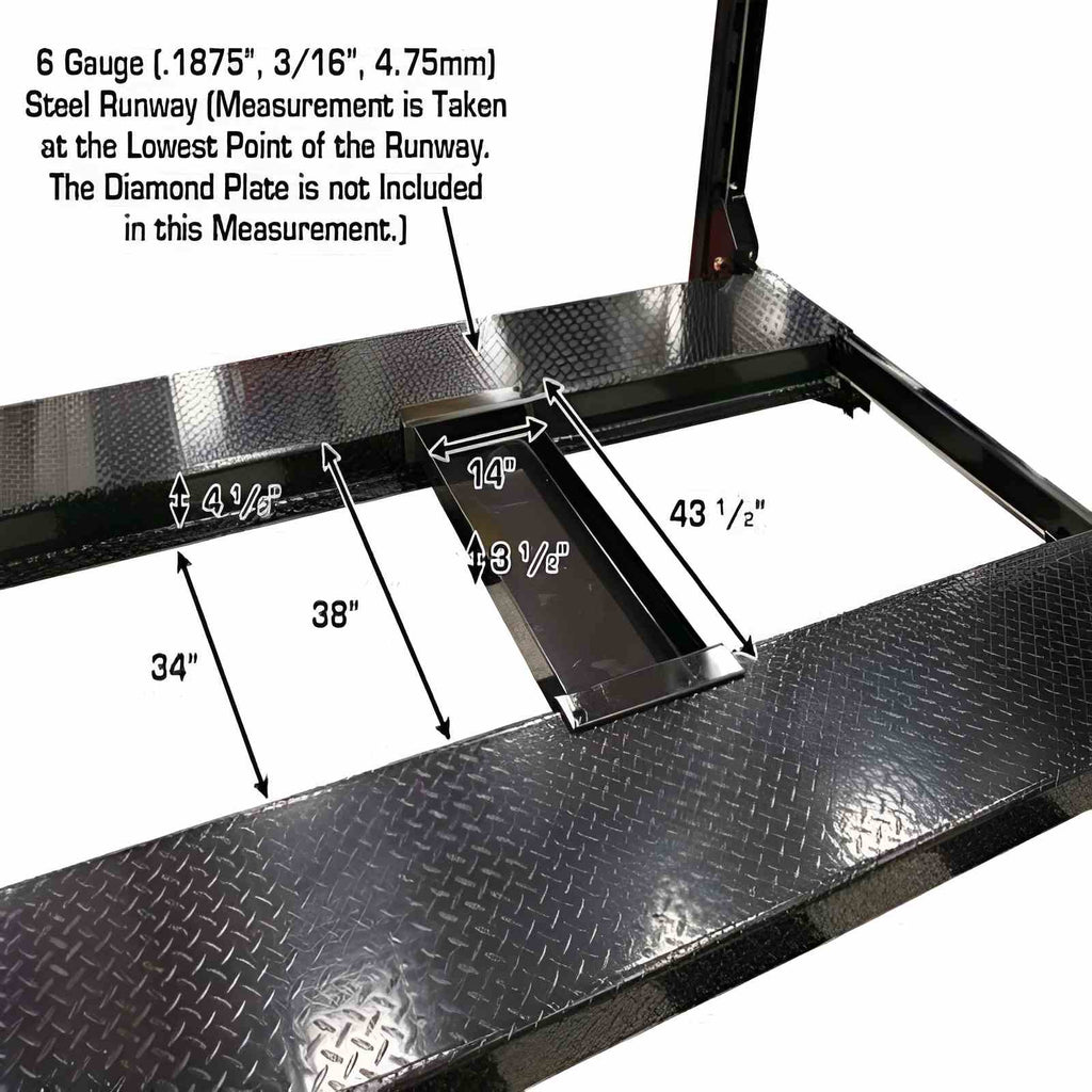 Atlas Garage Pro 8000EXT L 8,000lb 4 Post Vehicle Storage Lift - Extra Tall & Lo