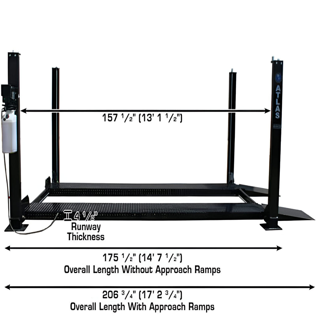 Atlas Garage Pro8000, 8,000 lb 4 Post Vehicle Storage Lift