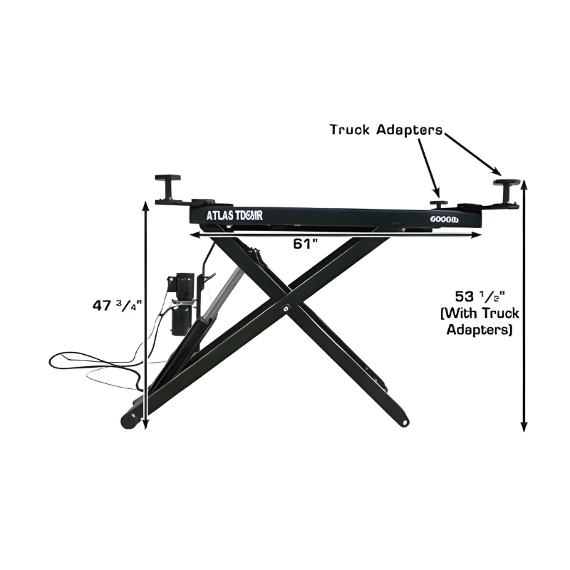 Atlas 6MR 6,000 lb Mid Rise Scissor Lift - Portable