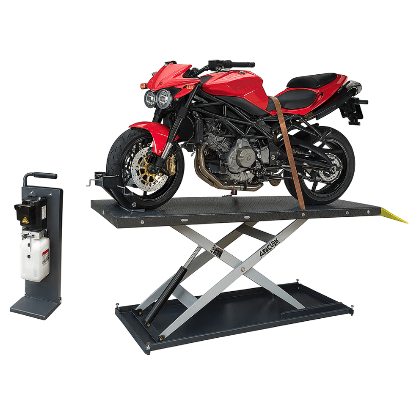 Amgo MC-1200P, Motor Cycle & ATV Lift - 1200lb - Pneumatic Pump