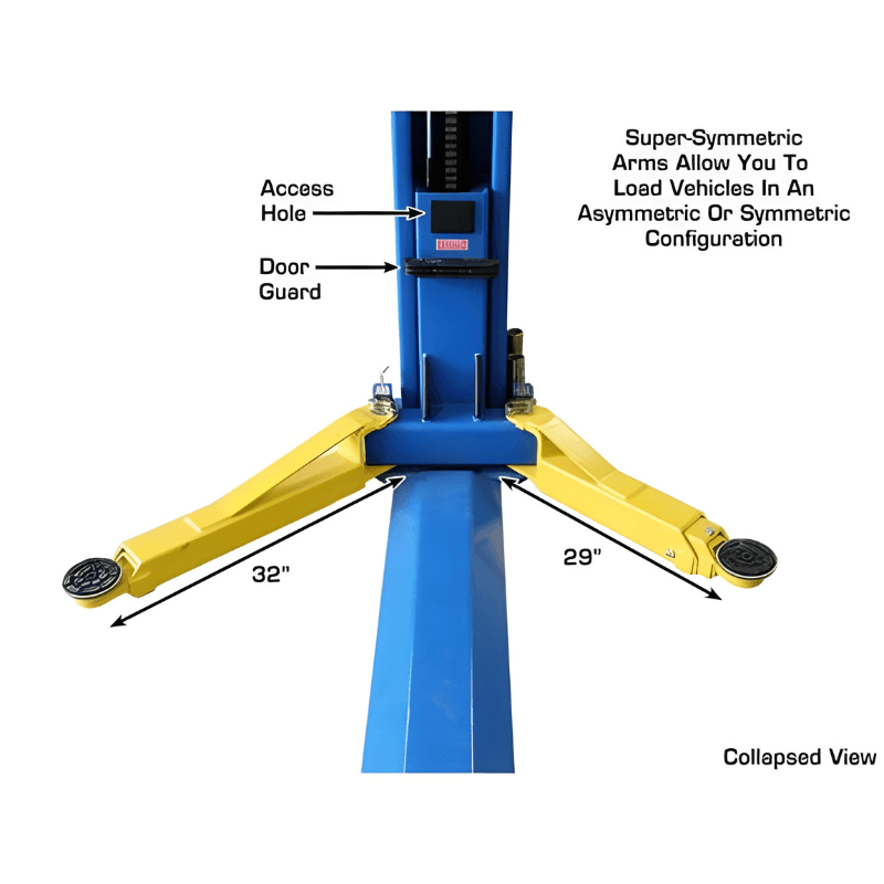 Atlas BP8000, 8,000 lb 2 Post Lift - Low Ceiling