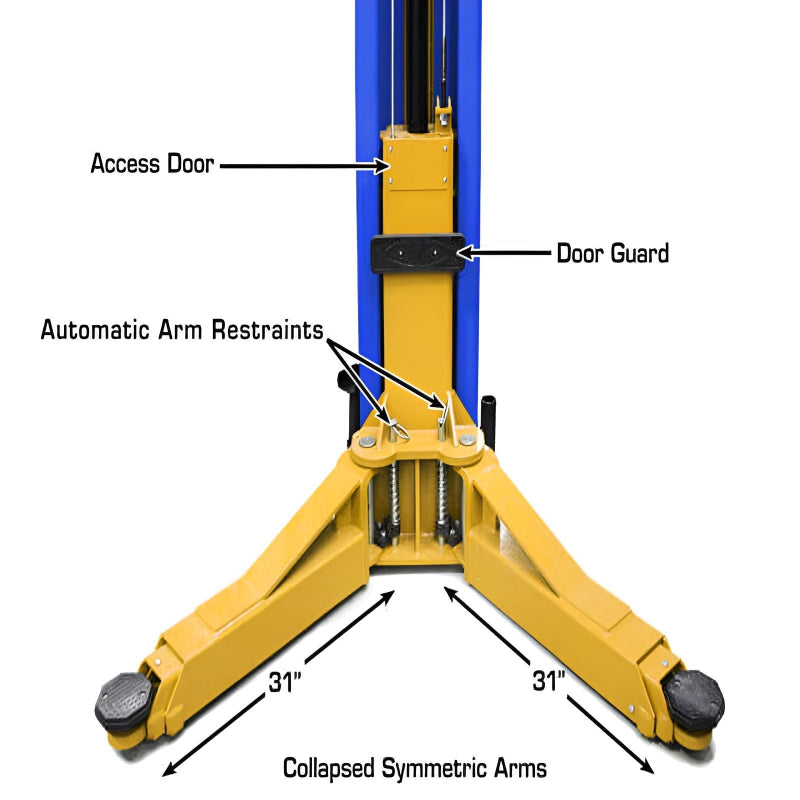 Atlas PVL12, 12,000 lb 2 Post Lift - Extra Wide & Tall - ALI Certified