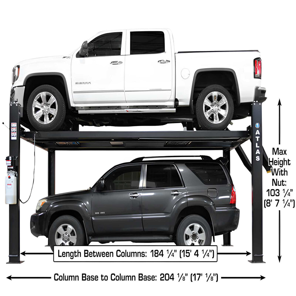 Atlas Apex 9, 9,000 lb 4 Post Vehicle Storage Lift - ALI Certified