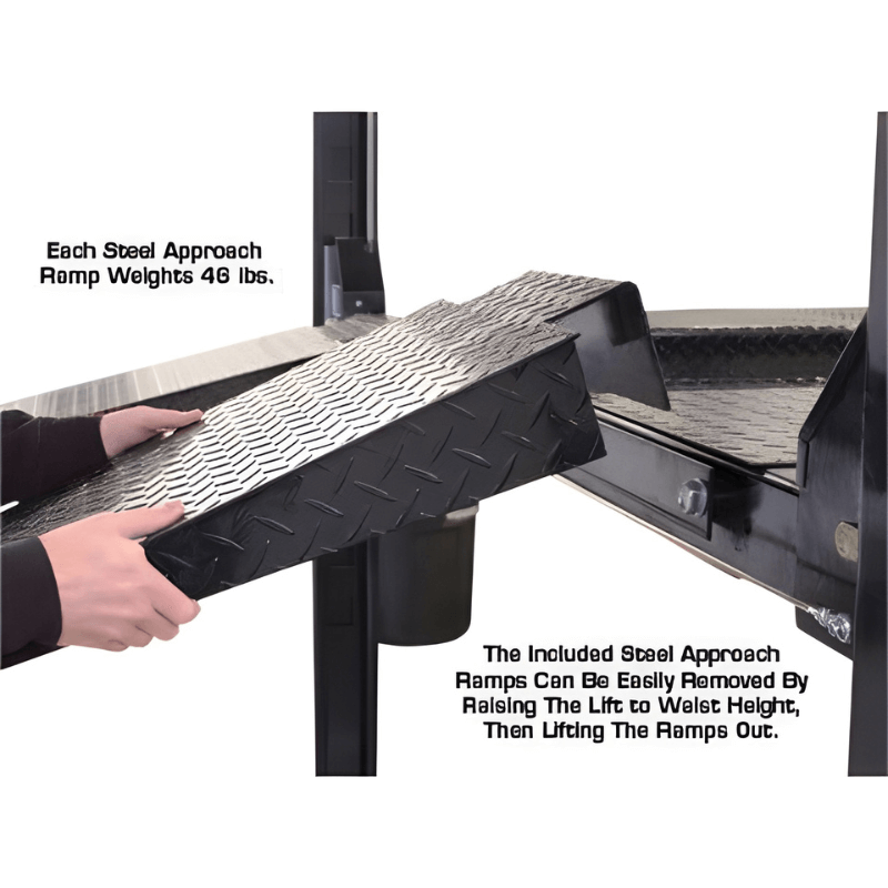 Atlas Garage PRO8000 4 Post Lift + (2) ProJack35 Sliding Jack Combo