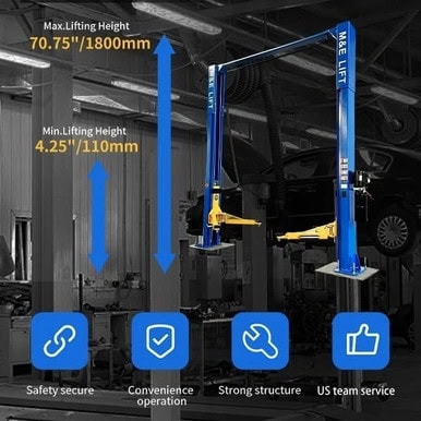 Katool ME-LM110S 11,000lbs 2-Post Vehicle Lift – Hydraulic Garage Hoist