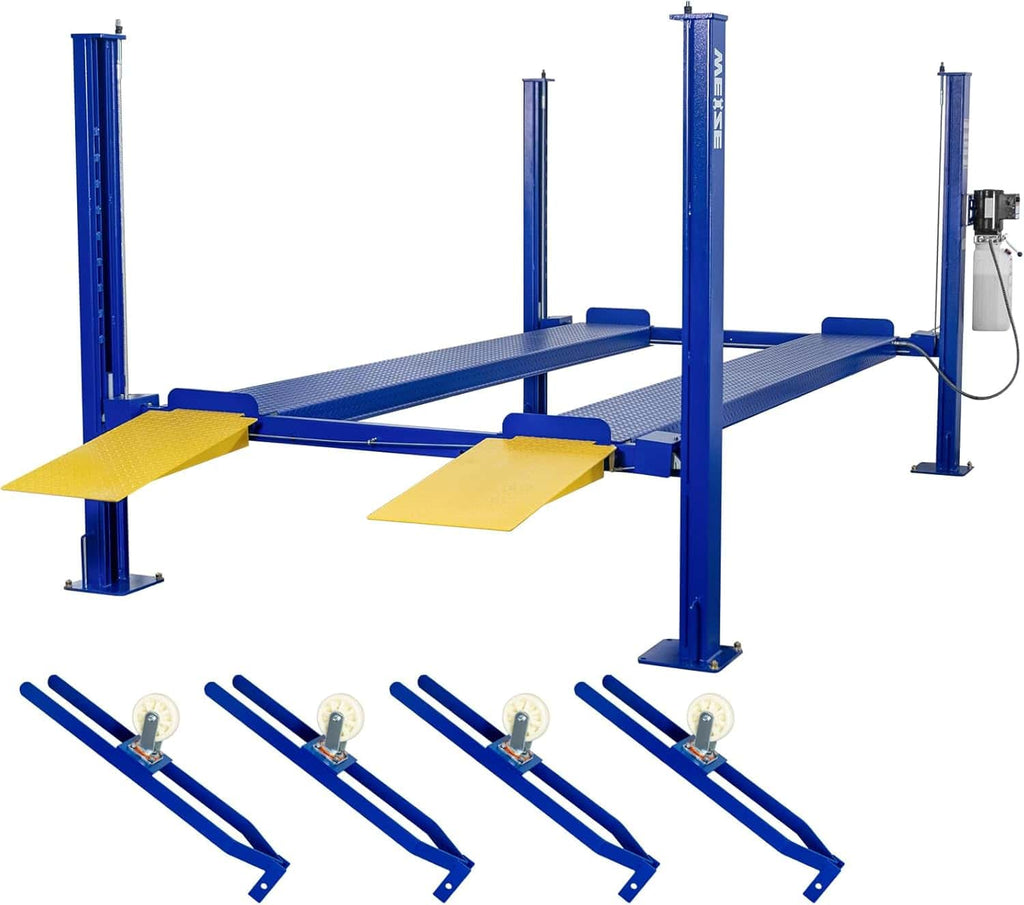 Weize 8500 lbs 4 Post Car Lift with Casters Kits Four Post Parking Lift 4-Post Portable Storage Service Home Parking Lift
