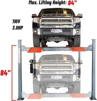 KATOOL 3.0HP 11000Lbs Lifting Height 84 Inch 4 Post Lift 110v Four Post Parking Lift 4-Post Auto Lift Garage Lift Storage