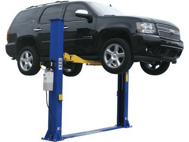 ATLAS 9KBP Baseplate 9,000 lbs. Capacity 2 Post Lift - (Blue/Yellow version)