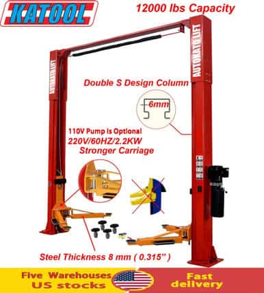 AUTOKATO AK-M120 12,000 LB 2-Post Auto Lift