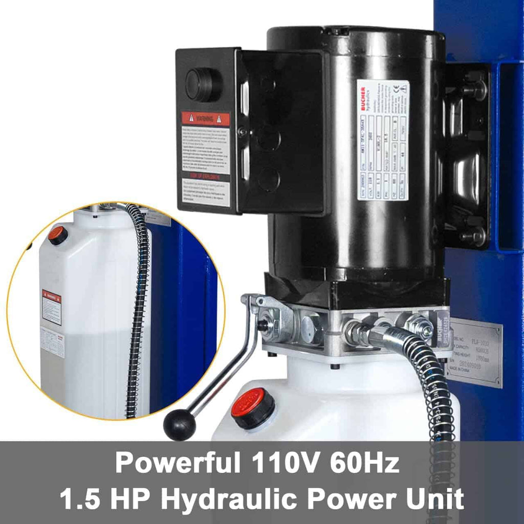 Weize 8500 lbs 4 Post Car Lift with Casters Kits Four Post Parking Lift 4-Post Portable Storage Service Home Parking Lift