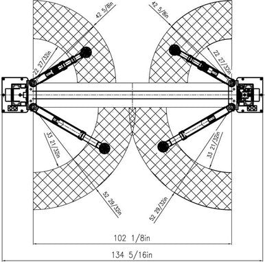 APlusLift HW-10KOH-A 10000LB Two Post Overhead Clear Floor Car Lift