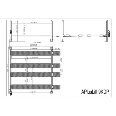 APlusLift 9,000LB 4-Post Double Deck Parking Storage Car Lift - HW-9KDP - Image 12