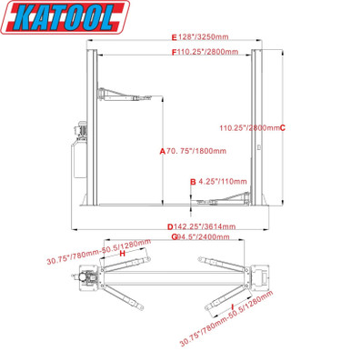 2 Post Lift Auto lift 10000lbs Auto Lift Auto Truck Hoist Super Quality Shipping - Image 10