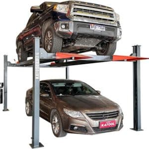 KATOOL 3.0HP 11000Lbs Lifting Height 84 Inch 4 Post Lift 110v Four Post Parking Lift 4-Post Auto Lift Garage Lift Storage
