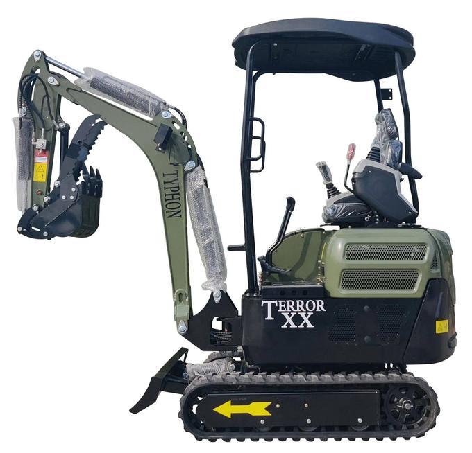 2025 4,000 lb Green TYPHON TERROR XX Mini Excavator Rubber Track with Kubota D902 Diesel Engine USA - Image 5