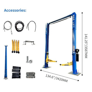Motooltech ME Two Post Auto Lift 11000lbs Truck Hoist Lift 2- Post Car Lift - Image 3