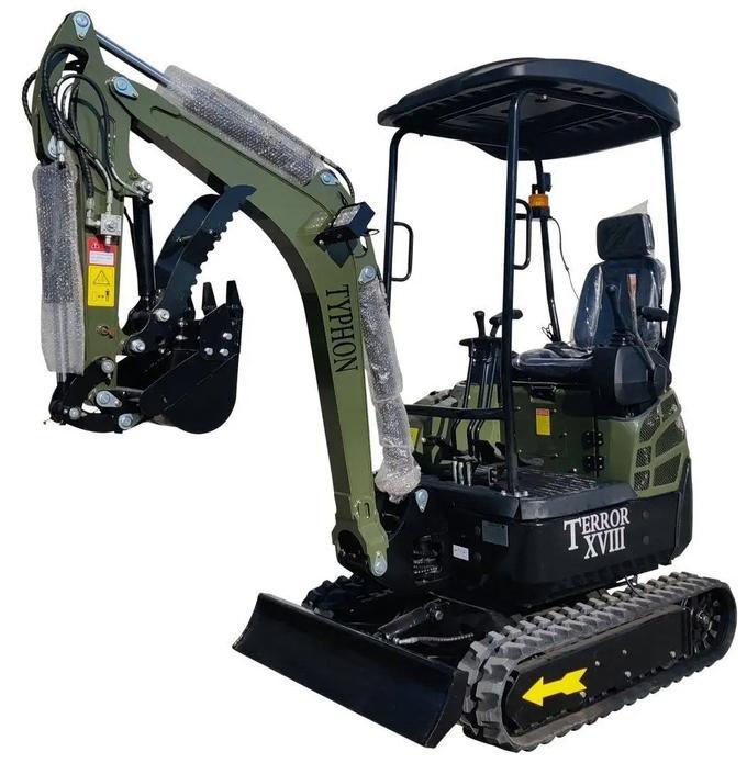 2025 4000 lb Typhon Terror XVIII Mini Excavator Rubber Track with Kubota Diesel Engine - Image 5