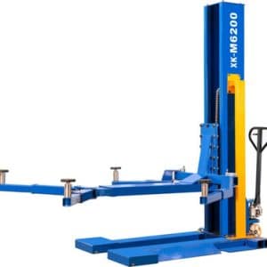 XK M6200 Car Lifts Model 220V Manually Unlock Mobile 6200Lbs Capacity Single Post Lift 36 Months Parts Replacemen
