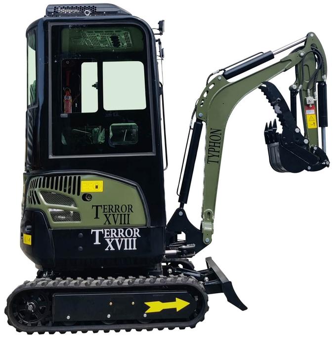 Green TYPHON TERROR XVIII Prestige 2 Ton Mini Excavator KUBOTA Diesel Engine USA - Image 4