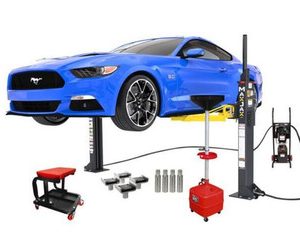 Maxjax m6k portable two-post garage lift – supreme package