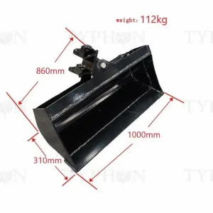 Excavator Attachment Tilt Bucket 39″ Hydraulic Tilting Bucket 1000mm Heavy Duty