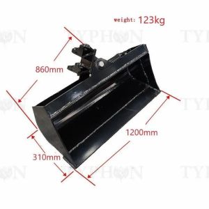 Excavator Attachment Tilt Bucket 47″ Hydraulic Tilting Bucket 1200mm Heavy Duty
