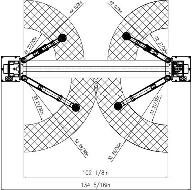 APlusLift HW-10KOH-A 10000LB Two Post Overhead Clear Floor Car Lift - Image 7