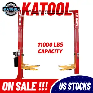 Katool KT-H100 Two-Post Overhead Lift – 10,000 lb Capacity – Professional 2-Post Overhead Car Lift